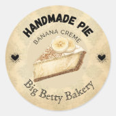 Aangepaste Banana Cream Pie Labels | gepersonalise (Voorkant)