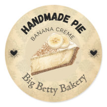 Aangepaste Banana Cream Pie Labels | gepersonalise