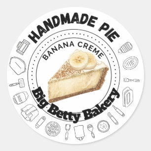 Aangepaste Banana Cream Pie Labels gepersonalise