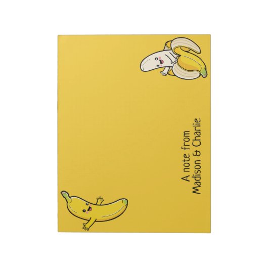 Aangepaste Bananas-laptop Notitieblok (Linkerzijde)