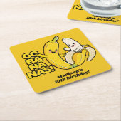 Aangepaste Bananas-tekst Kartonnen Onderzetters (Schuin)