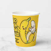 Aangepaste Bananas-tekst Papieren Bekers (Achterkant)