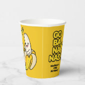 Aangepaste Bananas-tekst Papieren Bekers (Rechts)