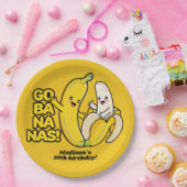 Aangepaste Bananas-tekst Papieren Bordje (Feest)