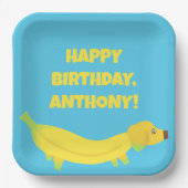 Aangepaste bananenpartij papieren bordje (Voorkant)