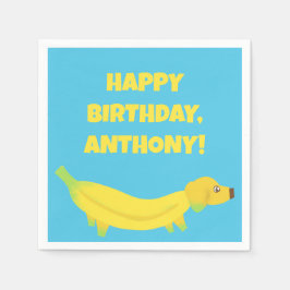 Aangepaste bananenpartij servet