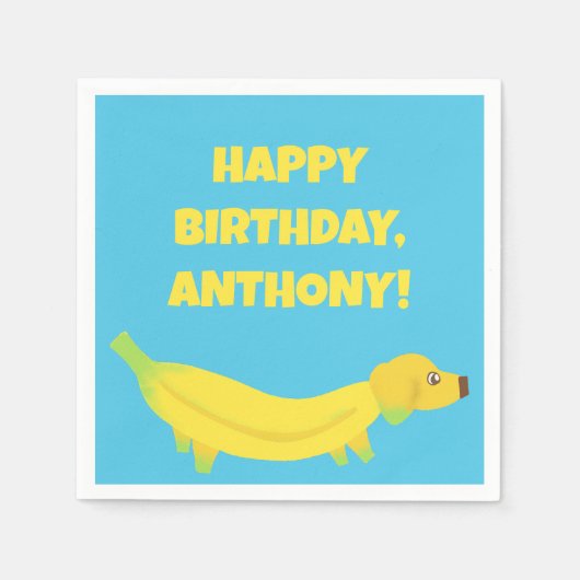 Aangepaste bananenpartij servet (Voorkant)