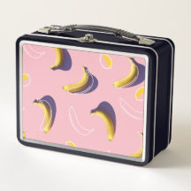 Aangepaste bananenpatroon lunchbox