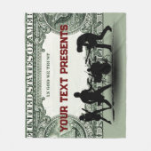 Aangepaste band en geld fleece deken (Voorkant)