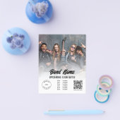 Aangepaste Band-foto-Logo QR-code Gigons-datums Flyer (Enkel)
