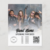 Aangepaste Band-foto-Logo QR-code Gigons-datums Flyer (Voorkant)