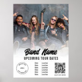 Aangepaste Band-foto-Logo QR-code Gigons-datums Poster (Voorkant)