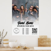 Aangepaste Band-foto-Logo QR-code Gigons-datums Poster (Keuken)