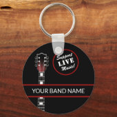 Aangepaste band Merch ondersteunt Live Music Guita Sleutelhanger (Voorkant)