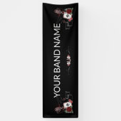 Aangepaste band Merch Rockabilly Tattoo Vinyl Bann Spandoek (Verticaal)