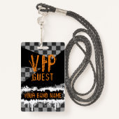 Aangepaste band Merch VIP Lanyard Punk Rock Backst Badge (Achterkant met draagriem)