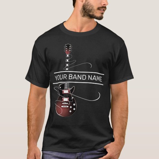 Aangepaste band T Guitar Rock en Roll Music Merch T-shirt (Voorkant)