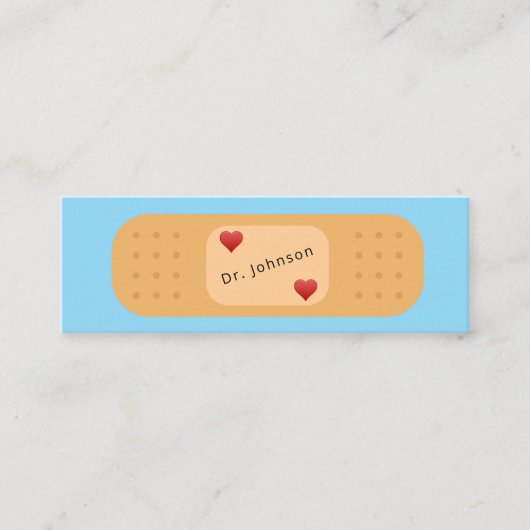Aangepaste Bandaid Patch Medische Professionals Mini Visitekaartje (Voorkant)