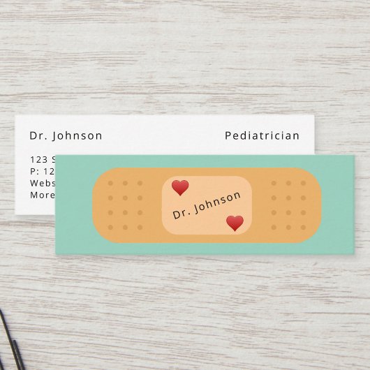 Aangepaste Bandaid Patch Medische Professionals Mini Visitekaartje