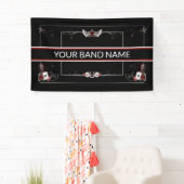 Aangepaste banenbanner voor muziek op Merch Rockab Spandoek (Insitu)