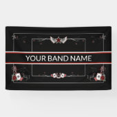 Aangepaste banenbanner voor muziek op Merch Rockab Spandoek (Horizontaal)