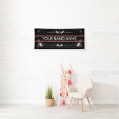Aangepaste banenbanner voor muziek op Merch Rockab Spandoek (Insitu)
