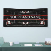 Aangepaste banenbanner voor muziek op Merch Rockab Spandoek (Beurs)