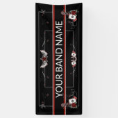 Aangepaste banenbanner voor muziek op Merch Rockab Spandoek (Verticaal)