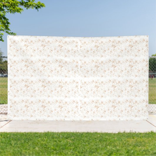 Aangepaste Banner Elegante Neutrale Trouw Achtergr (Buitenkant)