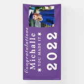 Aangepaste banner, gepersonaliseerd foto Afstudere Spandoek (Verticaal)