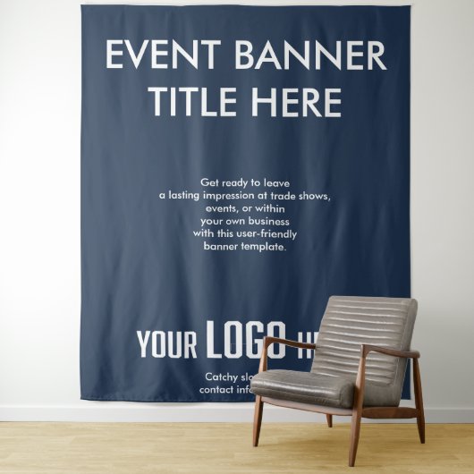 Aangepaste Banner Sign Eenvoudige Business Logo Si Wandkleed (In situ)