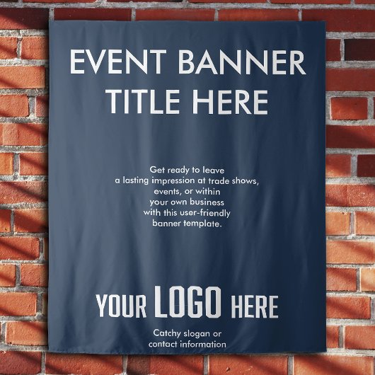 Aangepaste Banner Sign Eenvoudige Business Logo Si Wandkleed