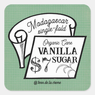 Aangepaste banner Vanilla Sugar Culinaire Catering Vierkante Sticker