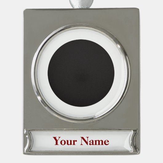 Aangepaste banner-versiering - Zilver geplaatst Verzilverd Banner Ornament (Voorkant)