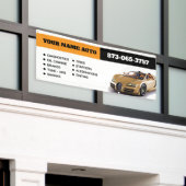Aangepaste banner voor autohulp (Buitenkant Gebouw)