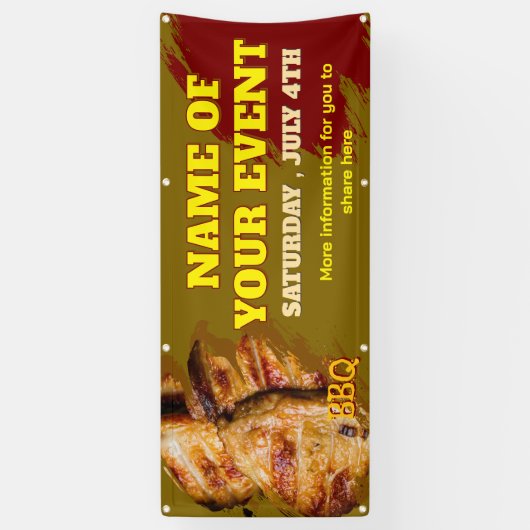 Aangepaste banner voor barbecuegebeurtenissen (Verticaal)