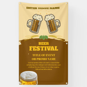 Aangepaste banner voor bier evenementen