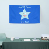 Aangepaste banner voor Bright Blue Celebration Sta (Beurs)