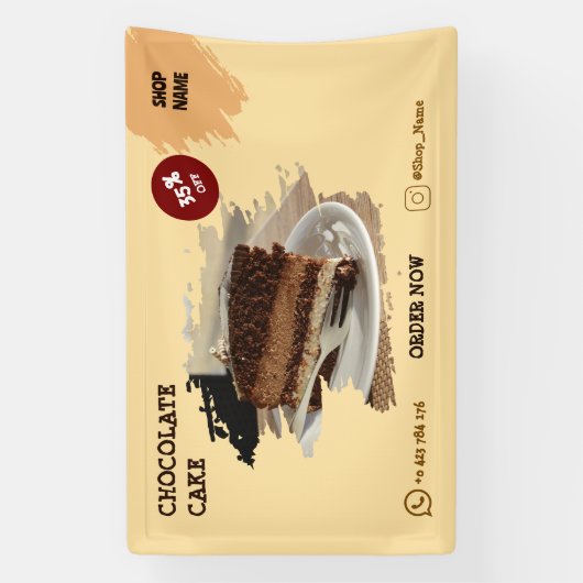 Aangepaste banner voor cake shop (Verticaal)