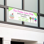 Aangepaste banner voor cupcake-bakkerij (Buitenkant Gebouw)