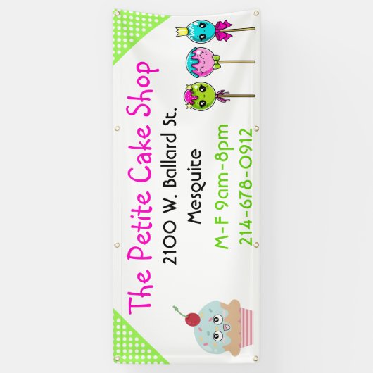 Aangepaste banner voor cupcake-bakkerij (Verticaal)