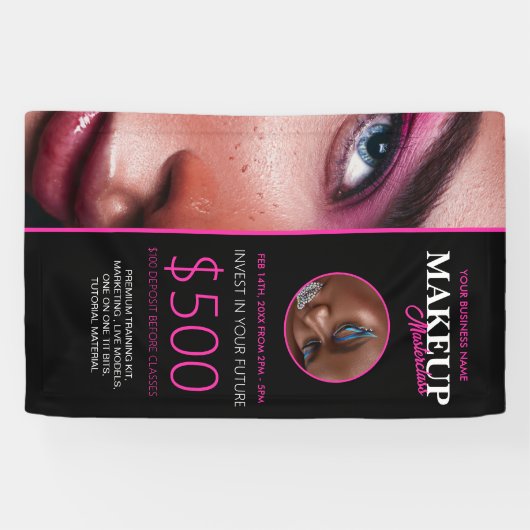 Aangepaste banner voor make-upklassen (Horizontaal)