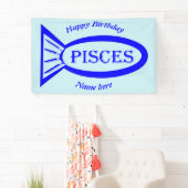 Aangepaste banner voor Pisces Star Sign (Insitu)