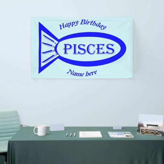 Aangepaste banner voor Pisces Star Sign (Beurs)