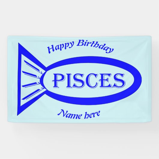 Aangepaste banner voor Pisces Star Sign (Horizontaal)