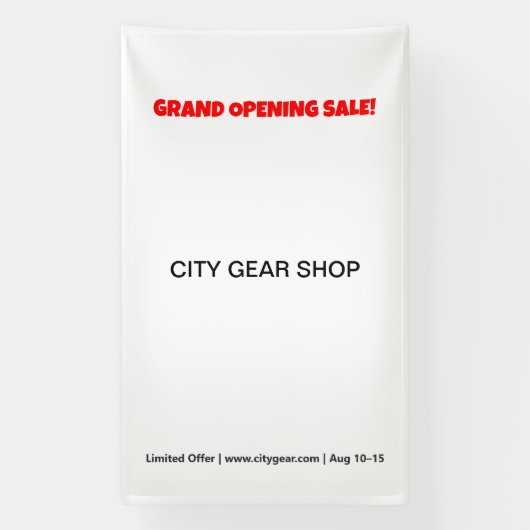 Aangepaste banners | Grand Opening Sale-bord (Verticaal)