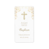 Aangepaste Baptism Gold Hand Sanitizer Etiket (Voorkant)