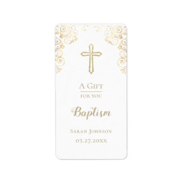 Aangepaste Baptism Gold Hand Sanitizer Etiket