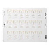 Aangepaste Baptism Gold Hand Sanitizer Etiket (Full Sheet)