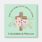 Aangepaste Baptisme communitybevestiging Floral Cr Magneet (Voorkant)